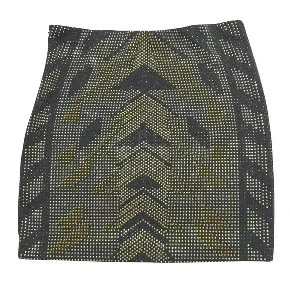 Romeo & Juliet Couture black studded mini skirt Medium - Picture 3 of 13